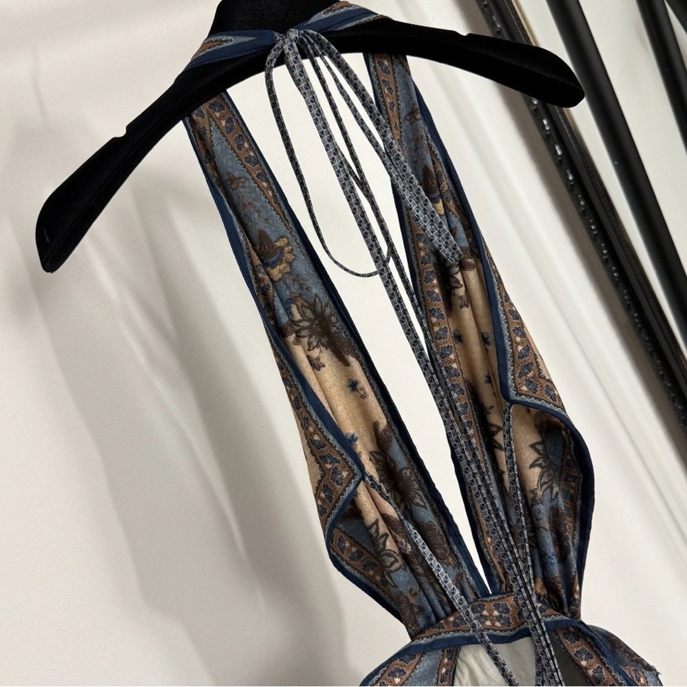 Zimmermann Deep V-Neck Backless Halter Dress 1 - Picture 4 of 7